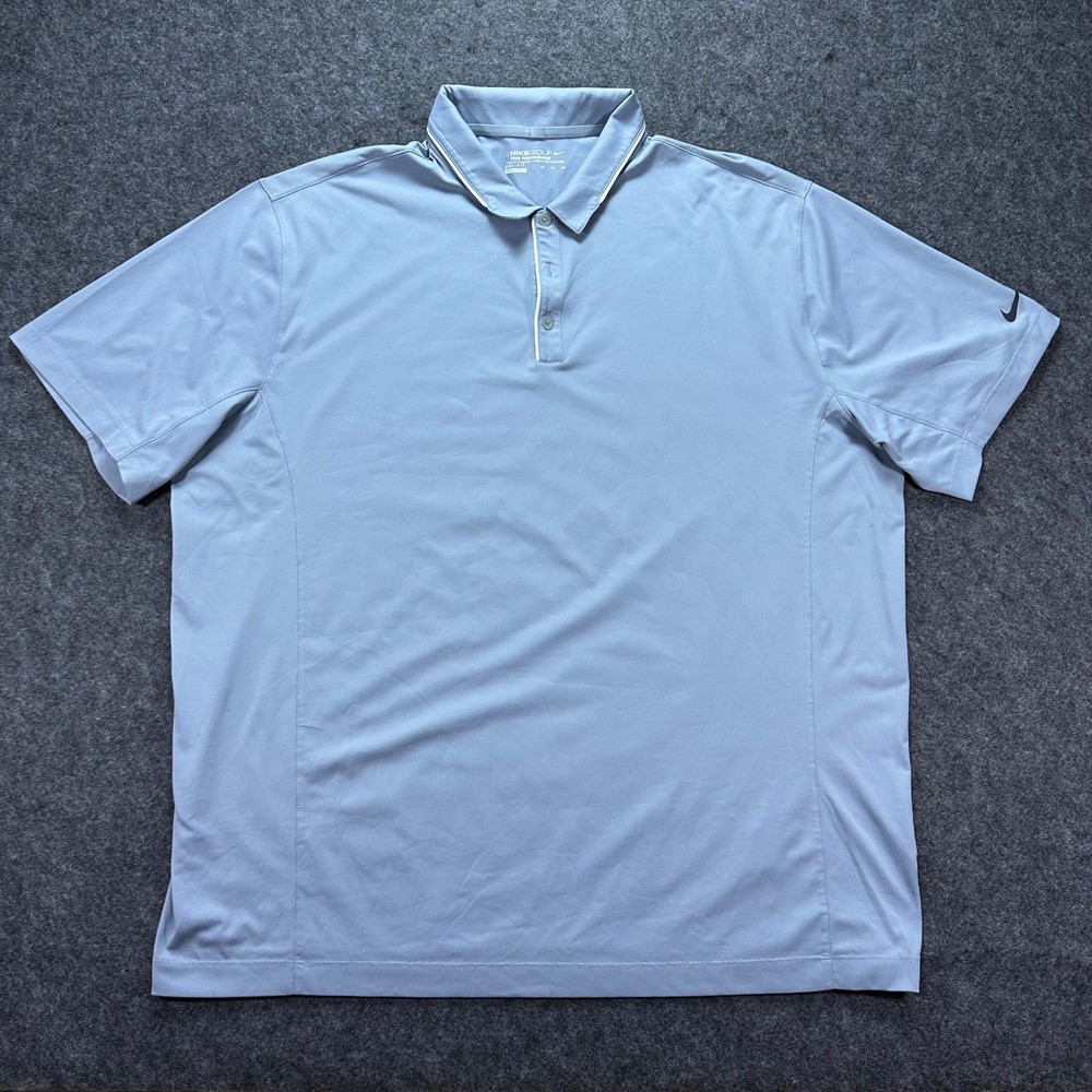 Nike Mens Blue Tour Performance Dri-FIT Golf Polo Shirt 2XL